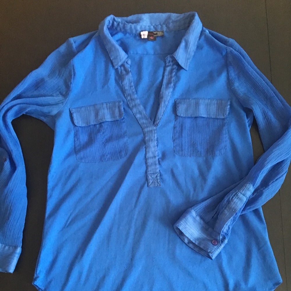 Blue lightweight blouse